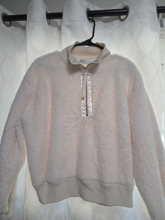 Sonoma Jackets & Blazers - Cozy Half-Zip Sherpa Pullover Sweater - Cream